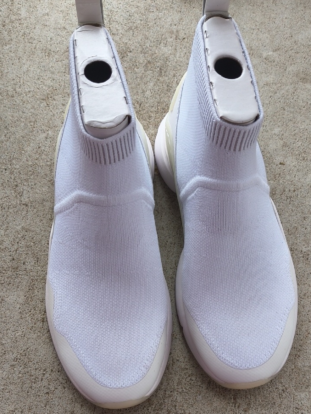 Cole Haan Women's White Slip-On Knit Sneakers